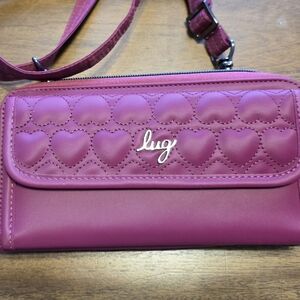 Lug Kickflip SE Convertible RFID Wallet in Raspberry